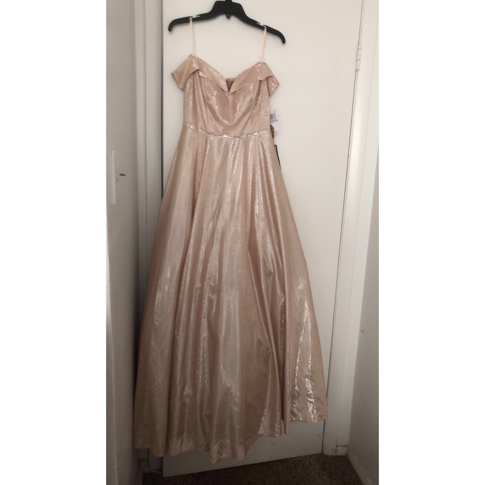 MACY’S OFF THE SHOULDER EVENING DRESS